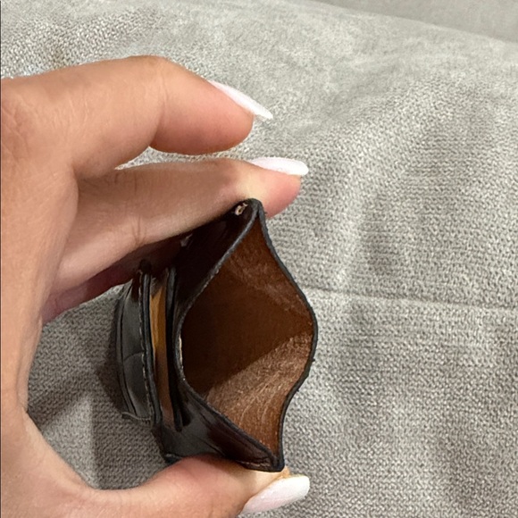 Black Leather Card & cash Holder - Picture 5 of 6